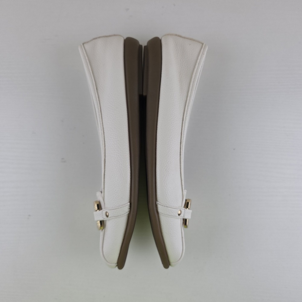 Aerosoles Sherbet Ballet Flats Off White Gold Buckle Comfort Shoes Womens Sz 8 M - Picture 10 of 12